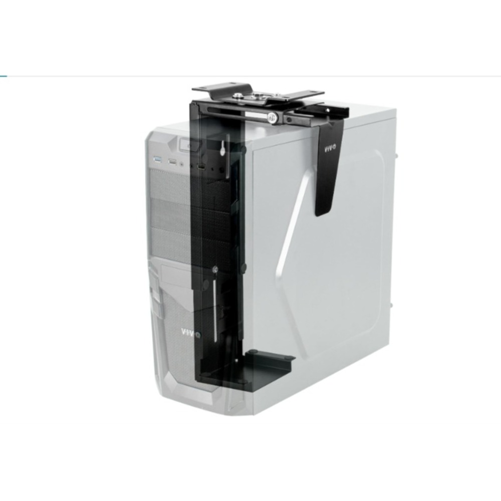 VIVO PC01 Black Under-Desk/Wall PC Mount Computer Case Holder w/135 Swivel New
